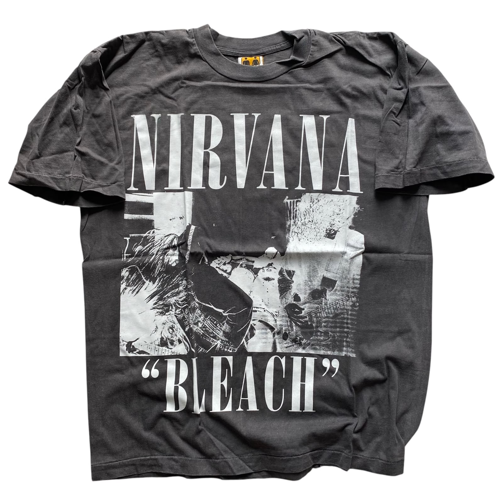 NIRVANA BLEACH FADED BLACK SHORTSLEEVE BY STUTTER LEGACY