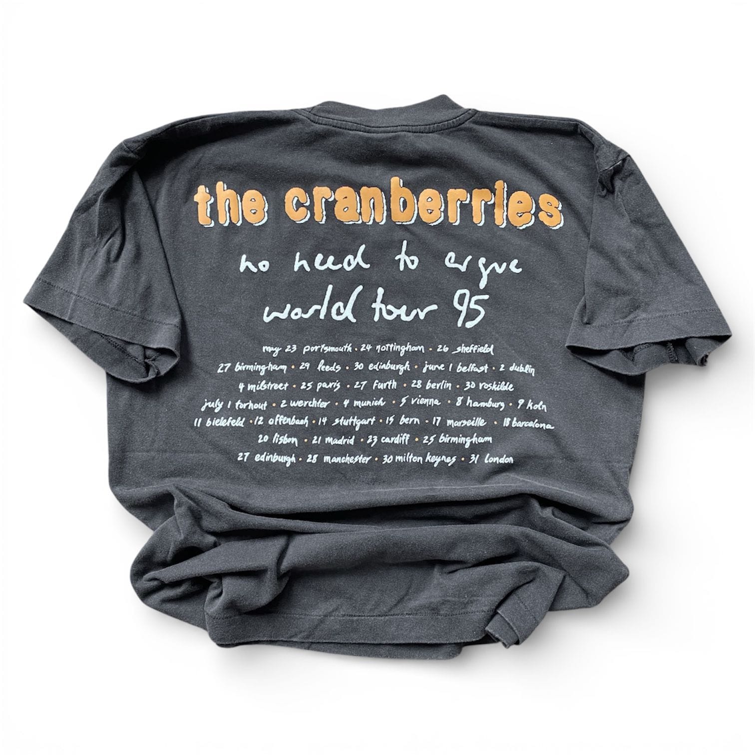 THE CRANBERRIES TEE BLACK FADED SHORTSLEEVE BY STUTTER LEGACY