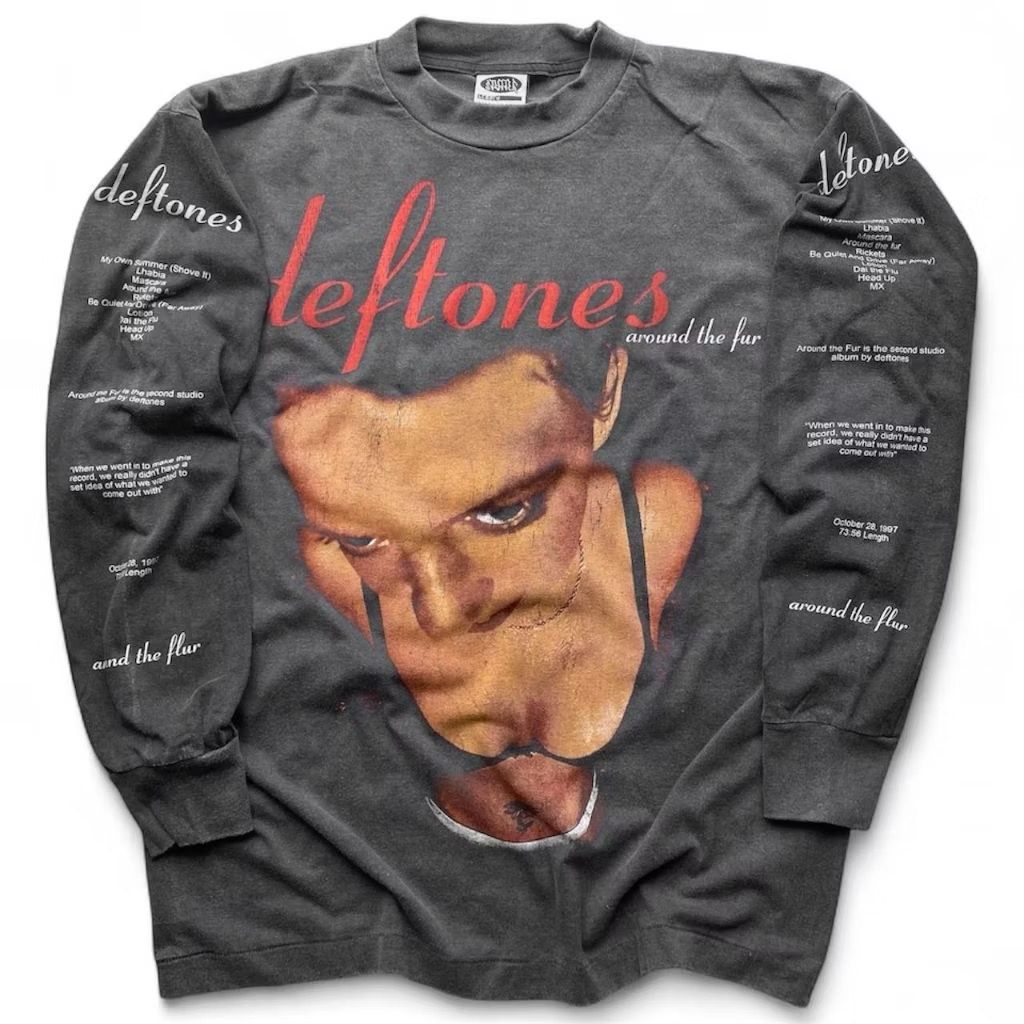 DEFTONES TEE BLACK FADED LONGSLEVEE BY STUTTER LEGACY