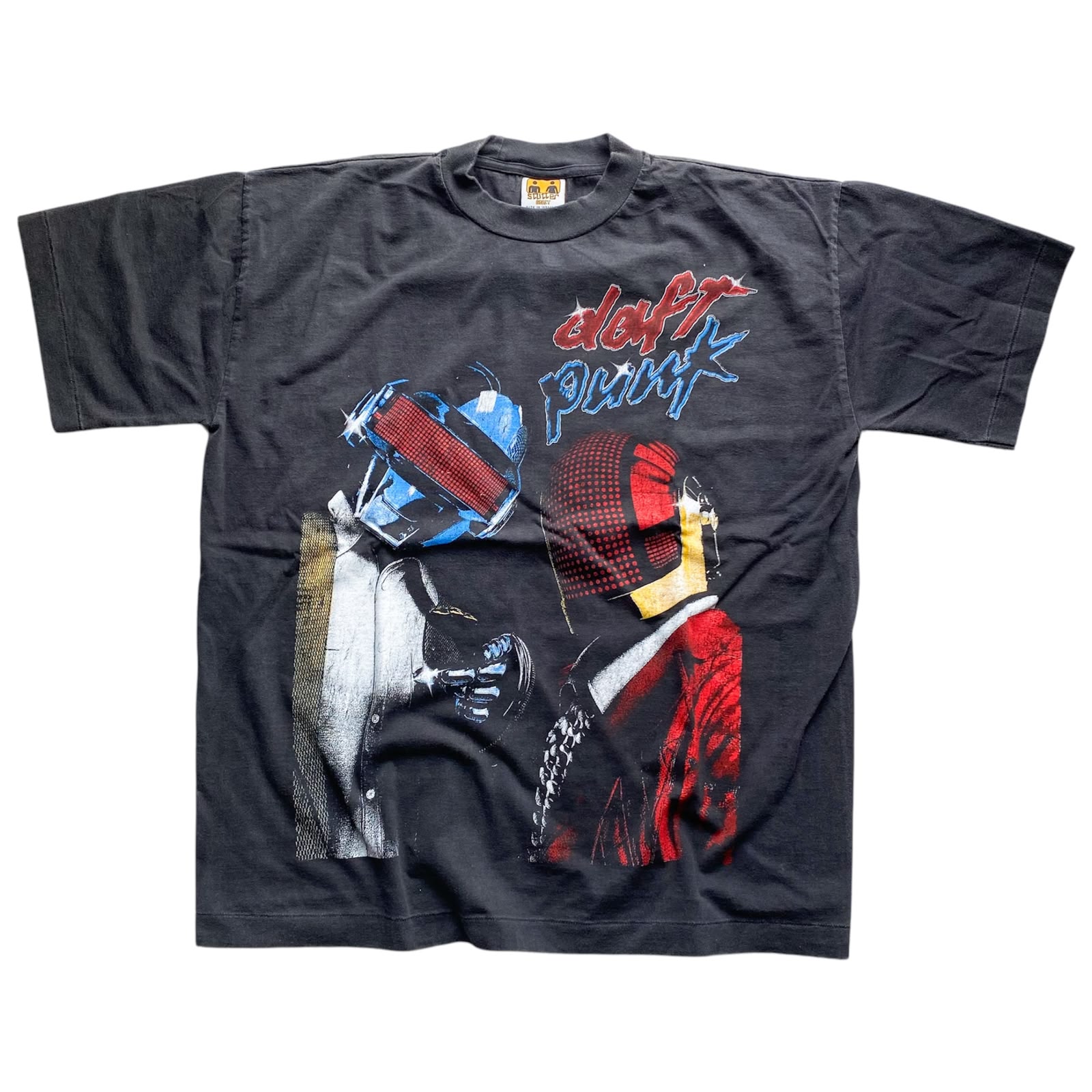 DAFT PUNK TEE BLACK FADED SHORTSLEEVE BY STUTTER LEGACY