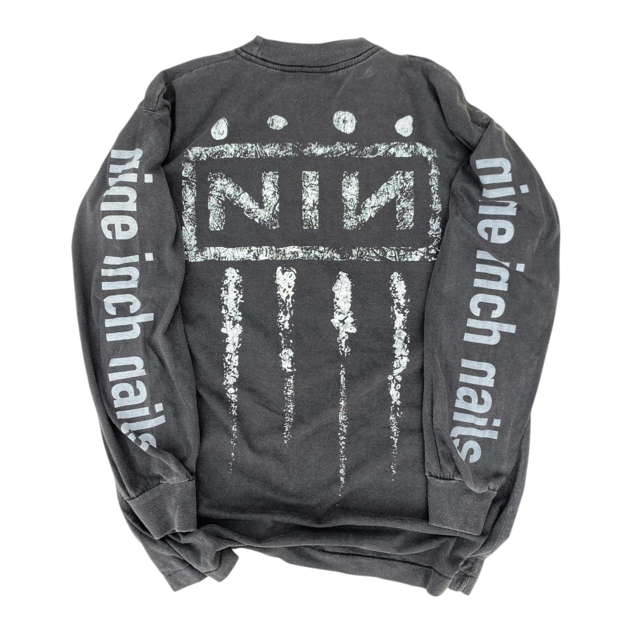 NINE INCH NAILS TEE BLACK FADED LONGSLEVEE BY STUTTER LEGACY