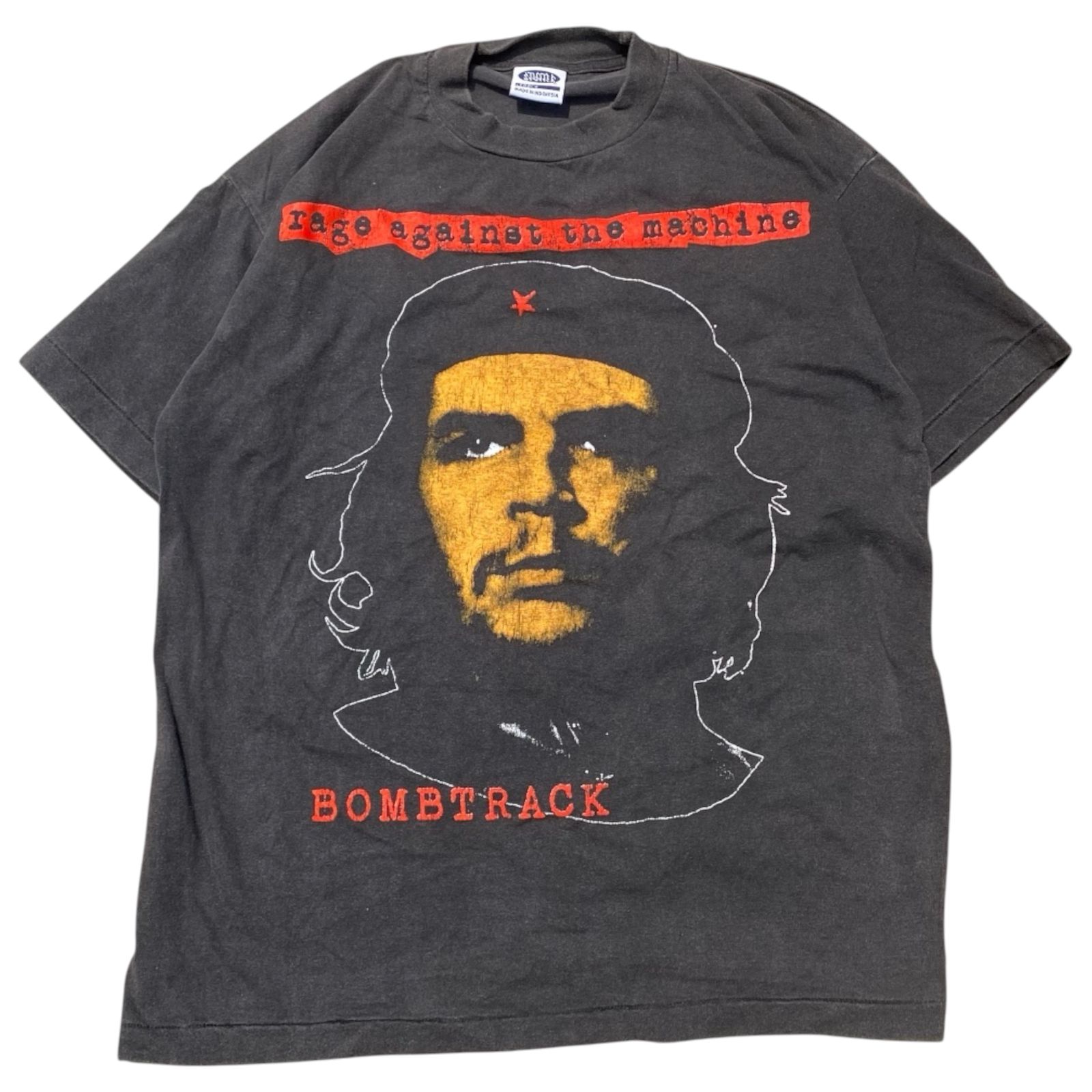 RAGE AGAINST THE MACHINE TEE BLACK FADED SHORTSLEVEE BY STUTTER LEGACY