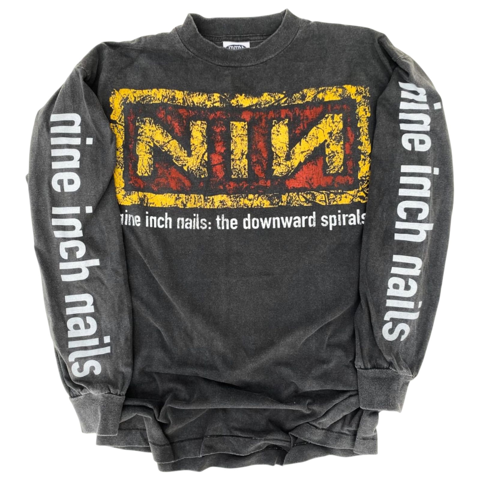 NINE INCH NAILS TEE BLACK FADED LONGSLEVEE BY STUTTER LEGACY