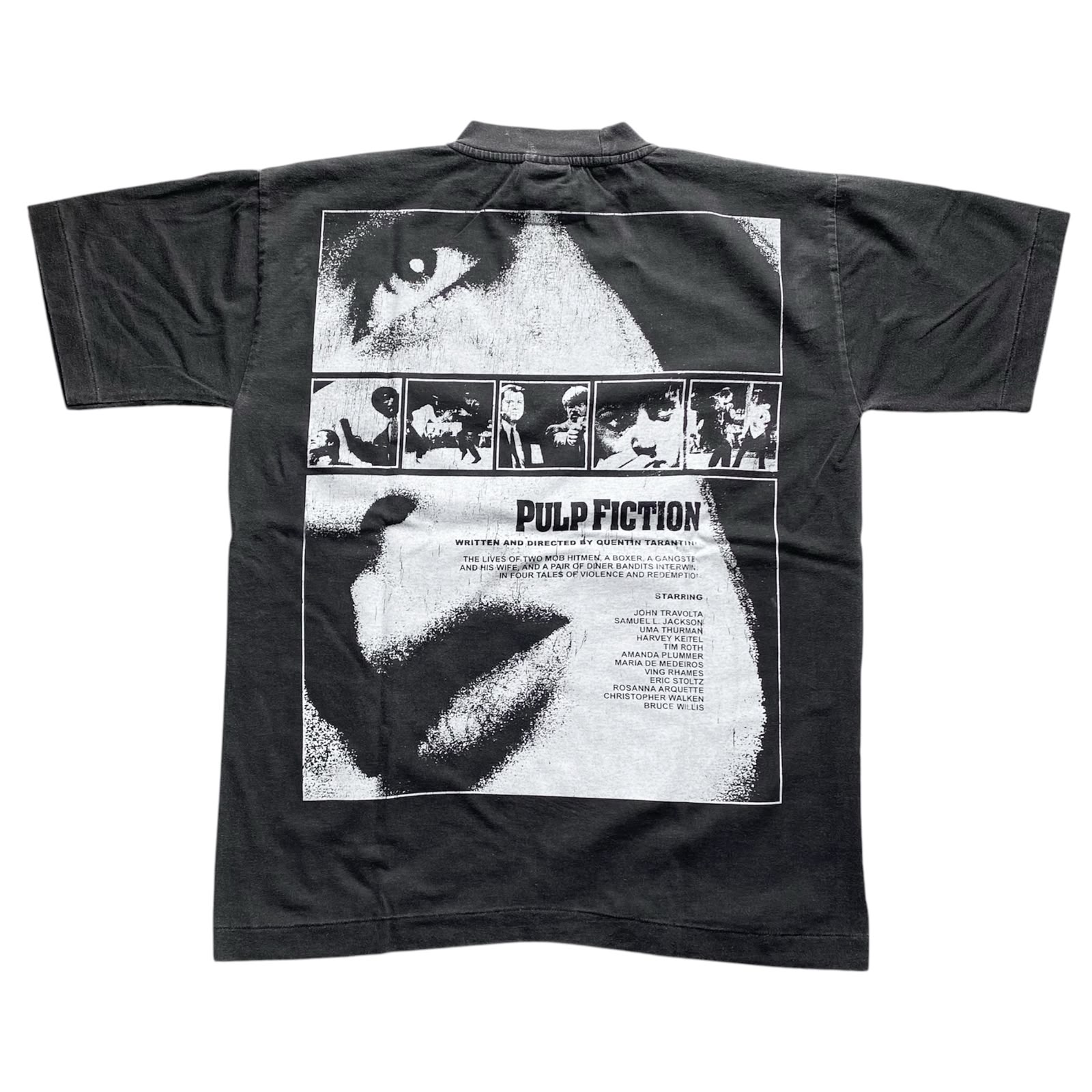 PULP FICTION FADED BLACK SHORTSLEEVE BY STUTTER LEGACY