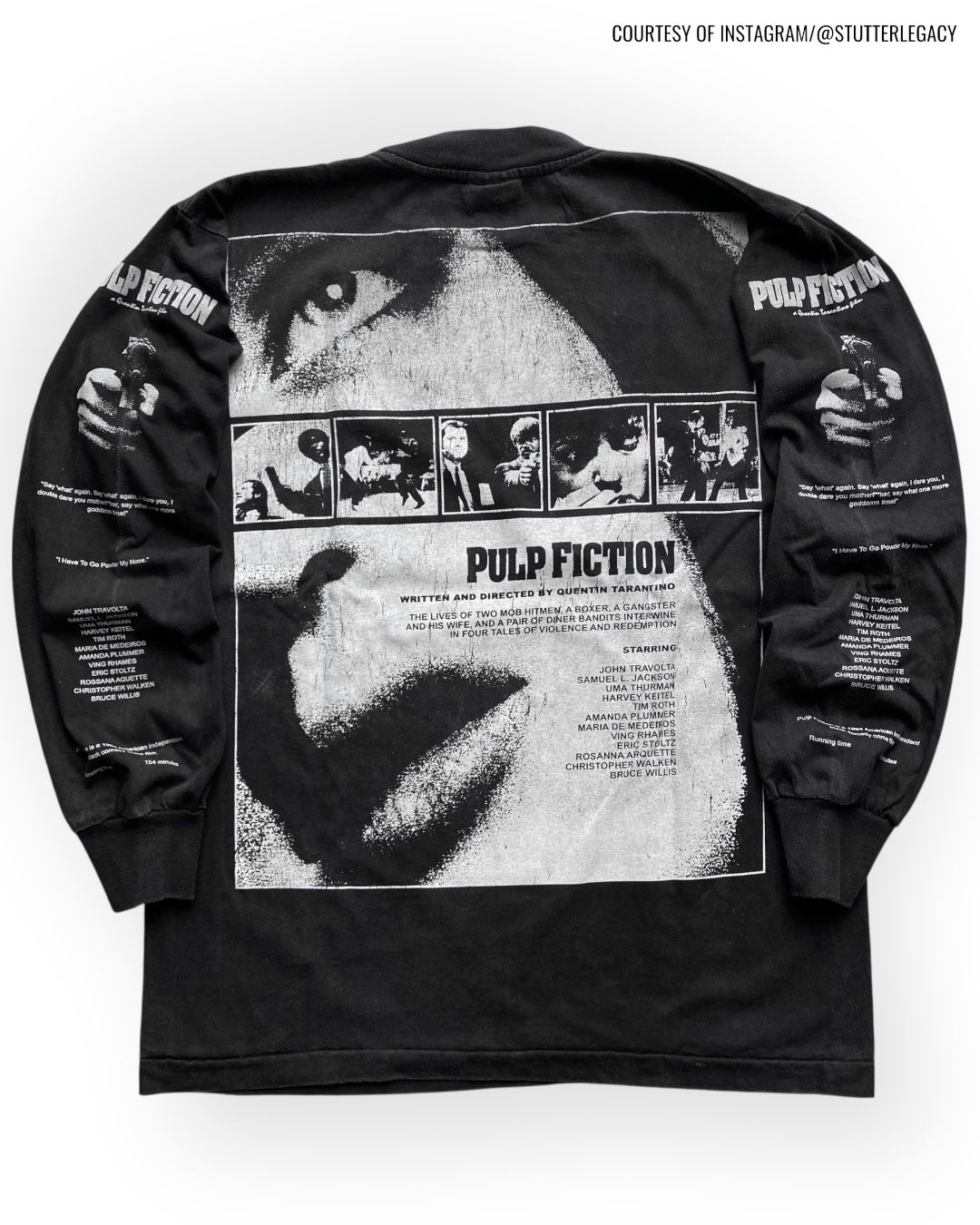 PULP FICTION BLACK FADED LONGSLEEVE BY STUTTER LEGACY
