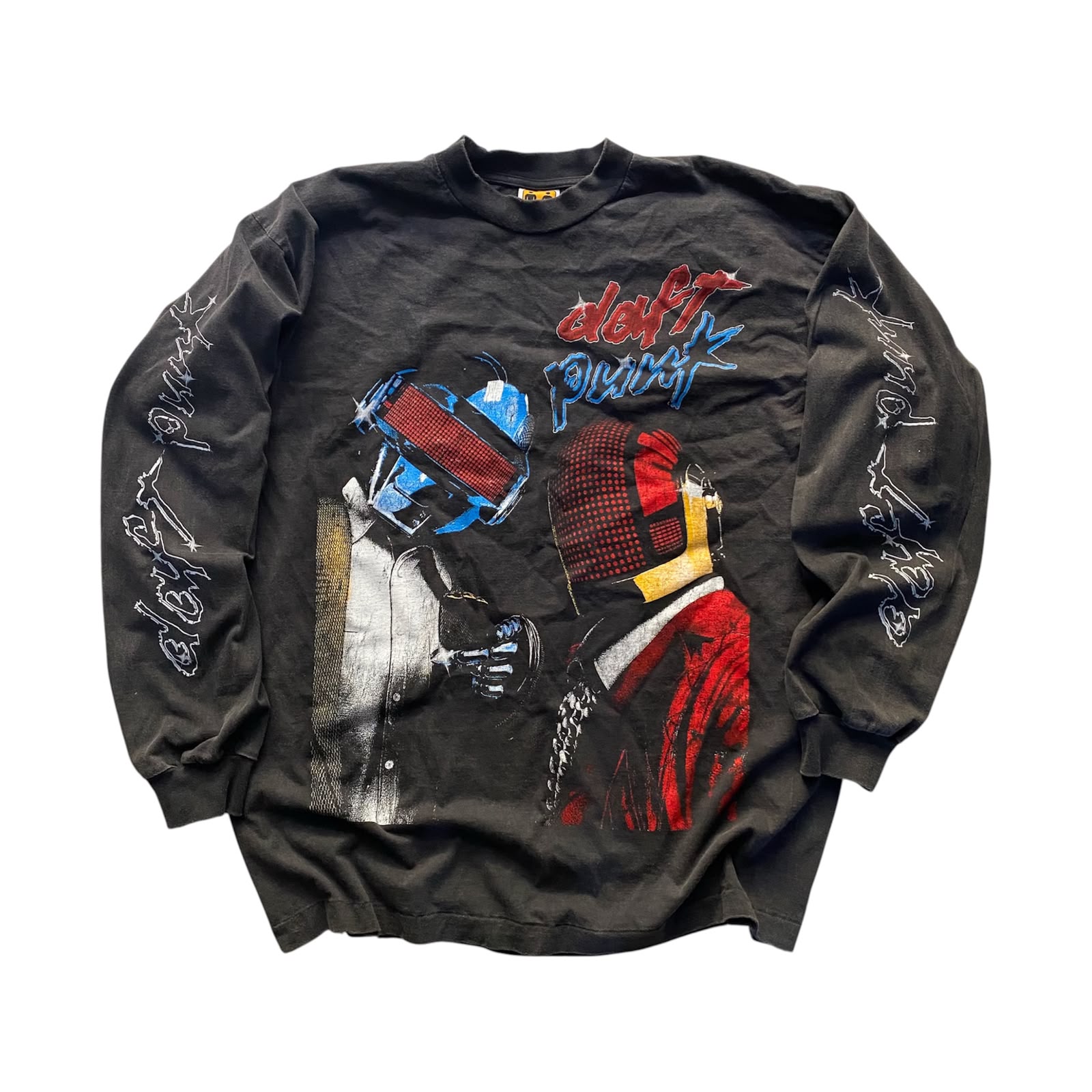 DAFT PUNK TEE BLACK FADED LONGSLEEVE BY STUTTER LEGACY