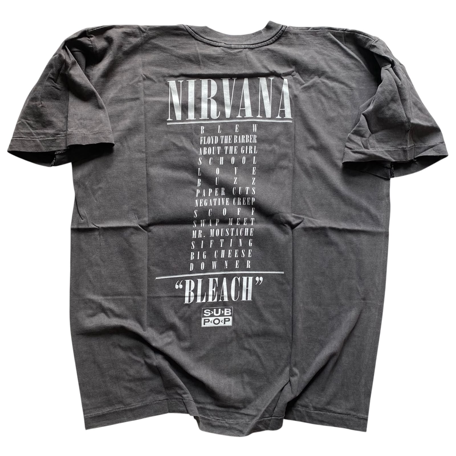 NIRVANA BLEACH FADED BLACK SHORTSLEEVE BY STUTTER LEGACY