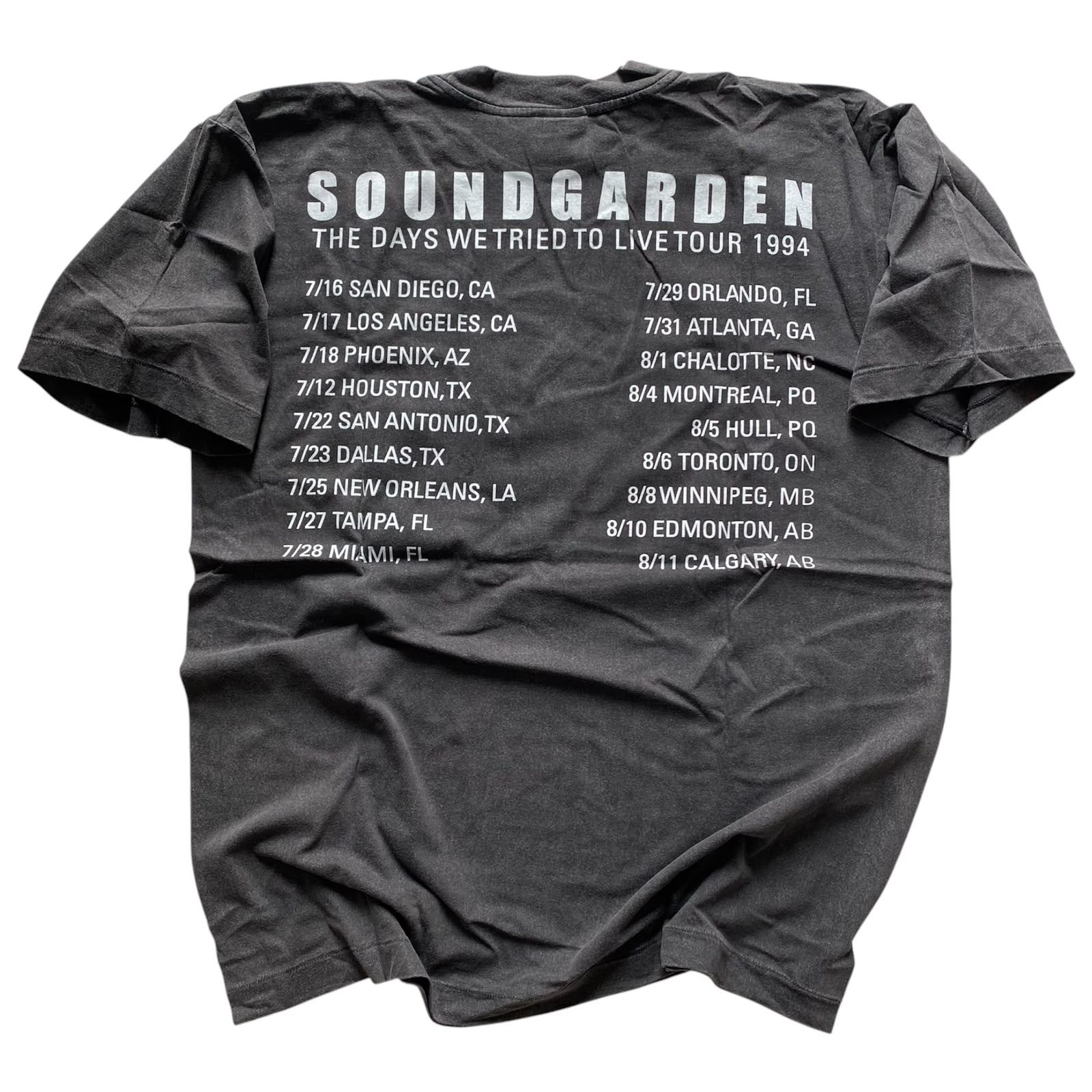 SOUNDGARDEN FADED BLACK SHORTSLEEVE BY STUTTER LEGACY