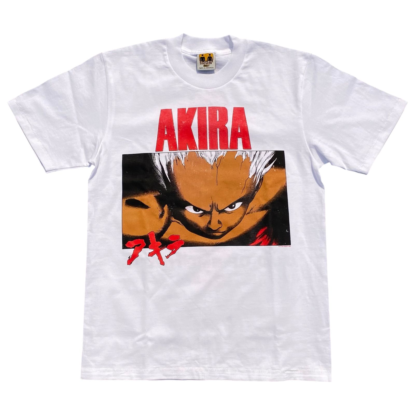 ANIME AKIRA TEE WHITE HEAVYWEIGHT SHORTSLEVEE BY STUTTER LEGACY
