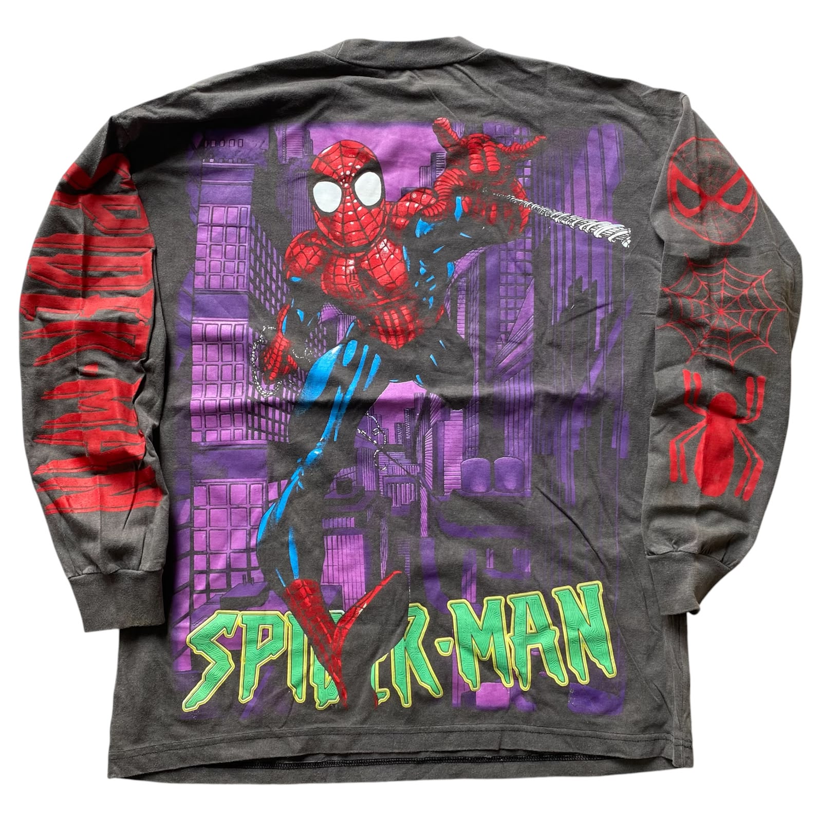 CARTOON SPIDERMAN VS GOBLIN LONGSLEEVE BY YAMA THANATOS