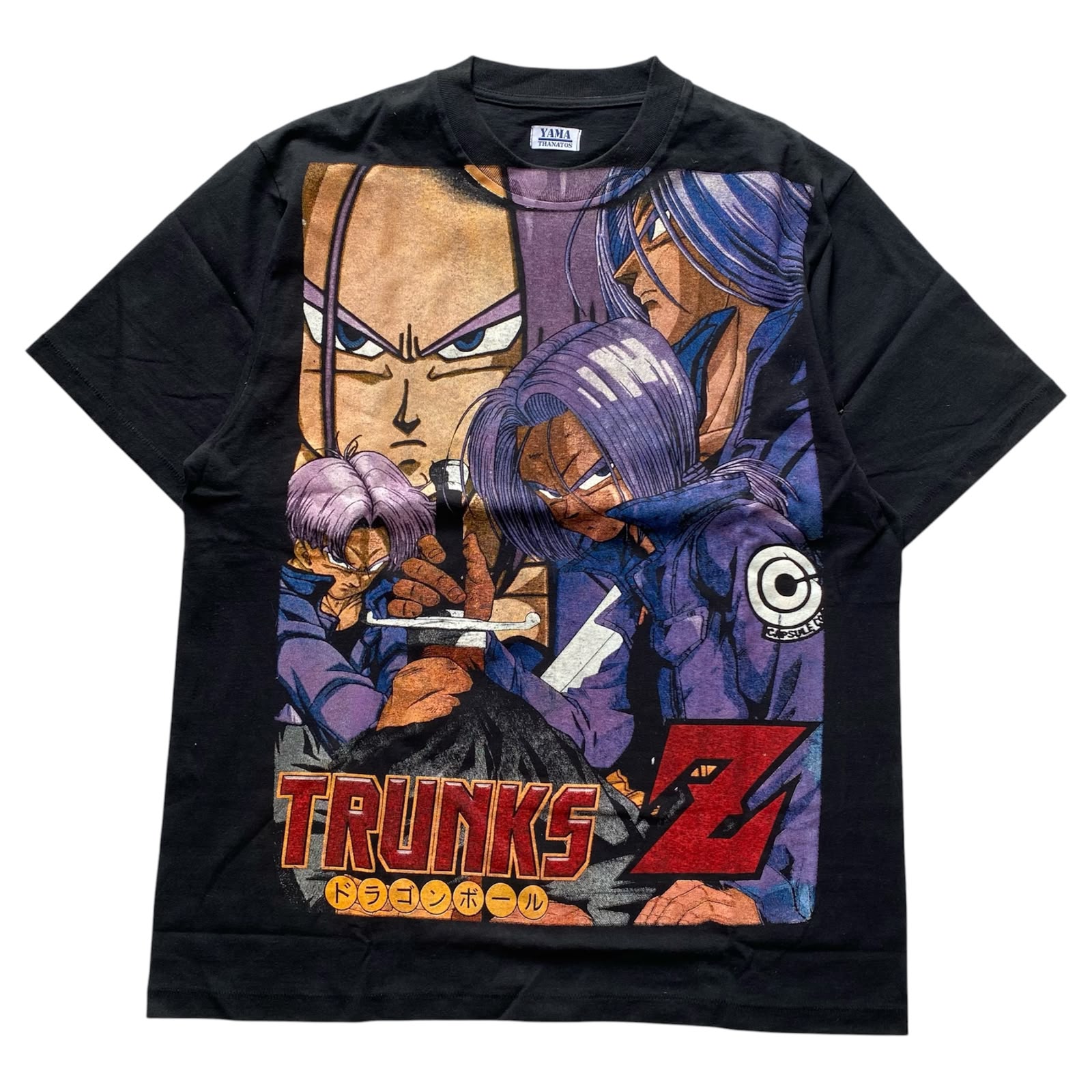RARE ANIME TRUNKS SHORTSLEEVE BLACK BY YAMA THANATOS