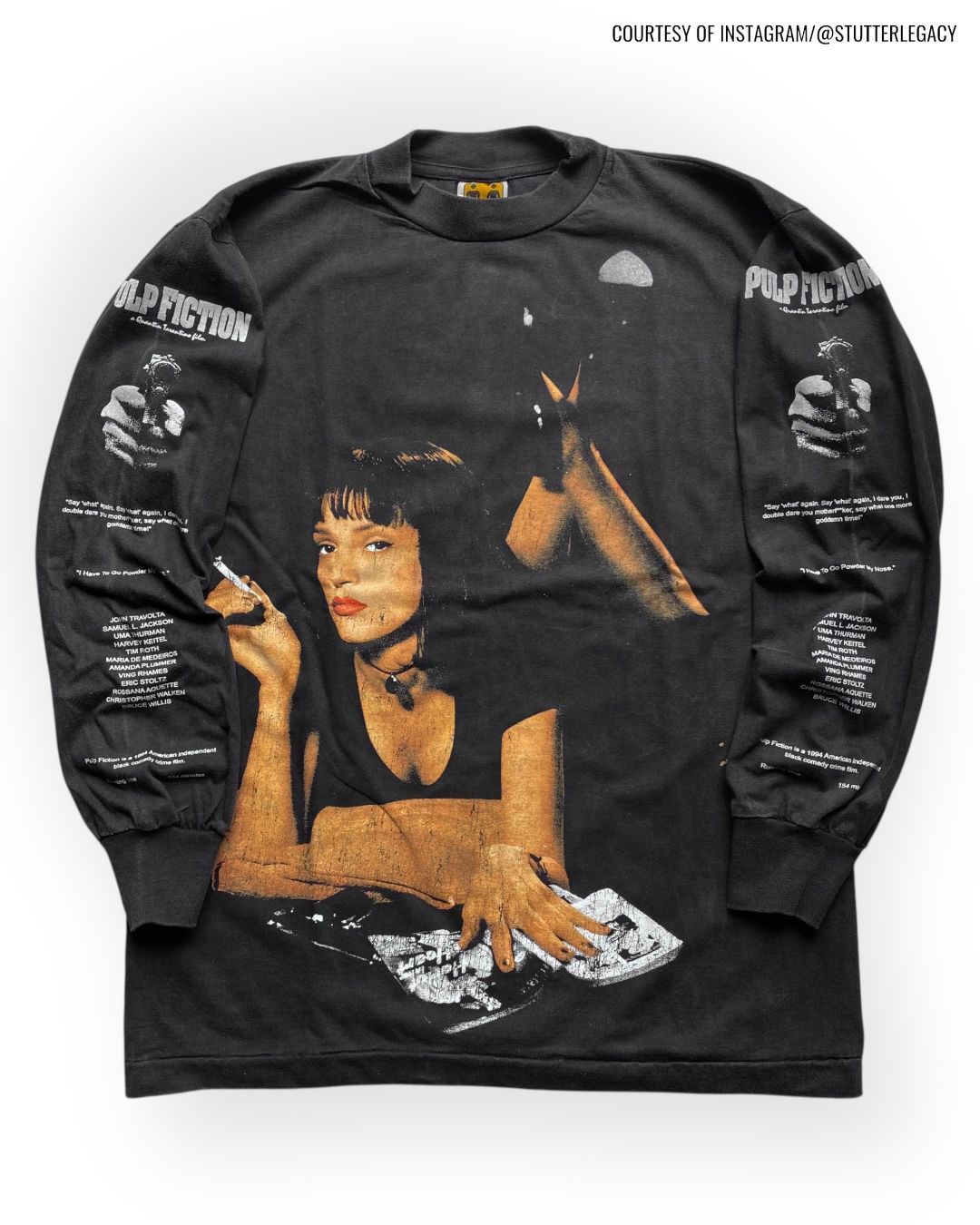 PULP FICTION BLACK FADED LONGSLEEVE BY STUTTER LEGACY
