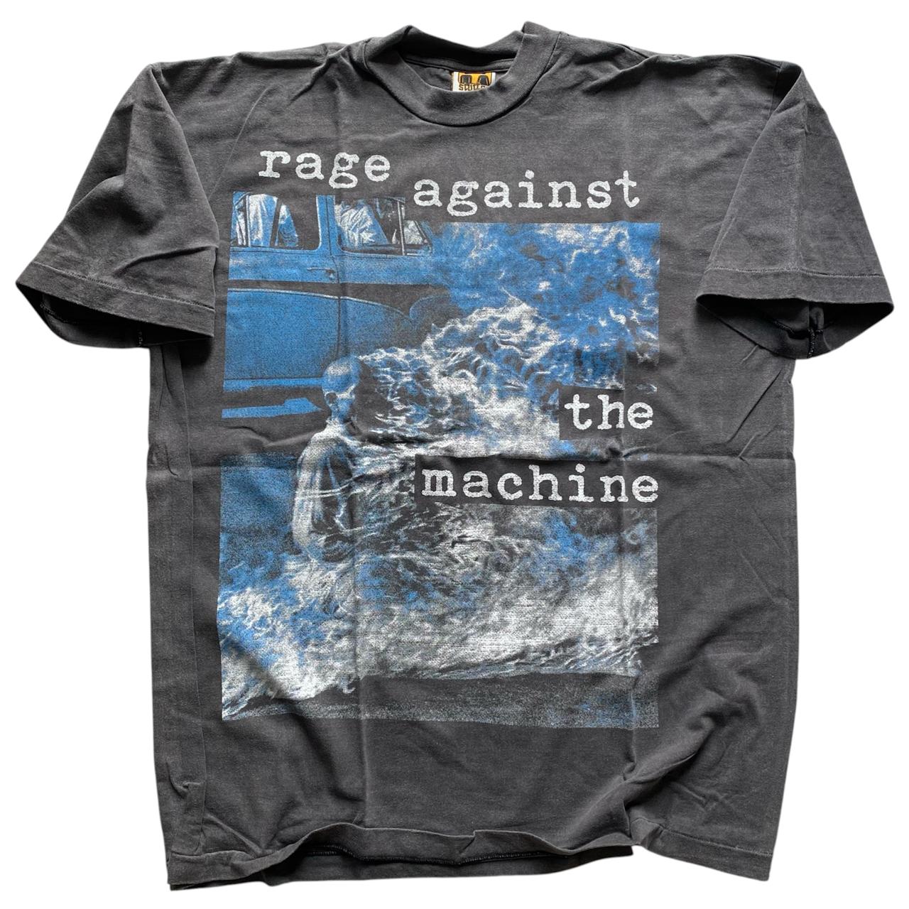 RARE RAGE AGAINST THE MACHINE FADED BLACK SHORTSLEEVE BY STUTTER LEGACY