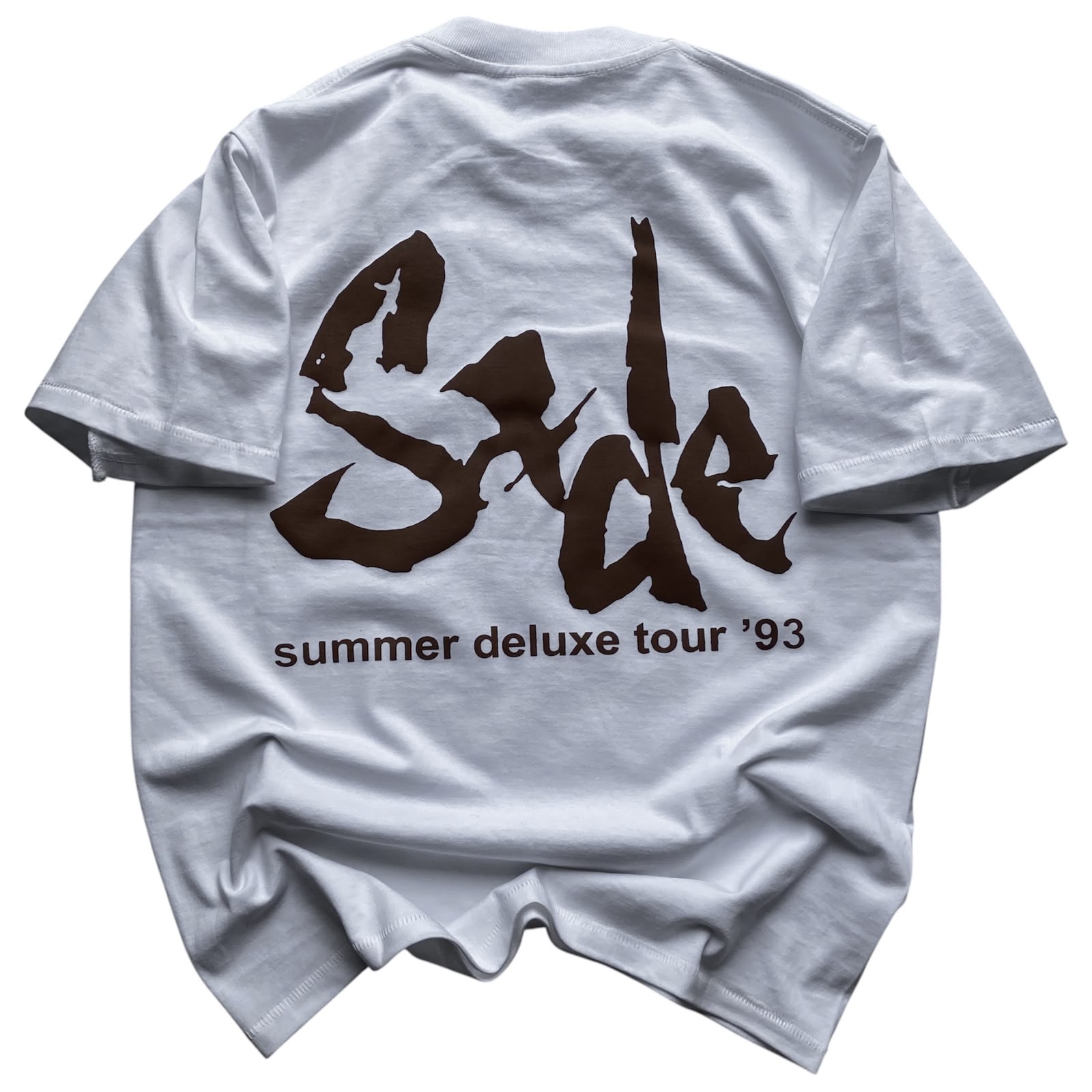 SADE LOVE DELUXE TEE WHITE HEAVYWEIGHT SHORTSLEVEE BY STUTTER LEGACY