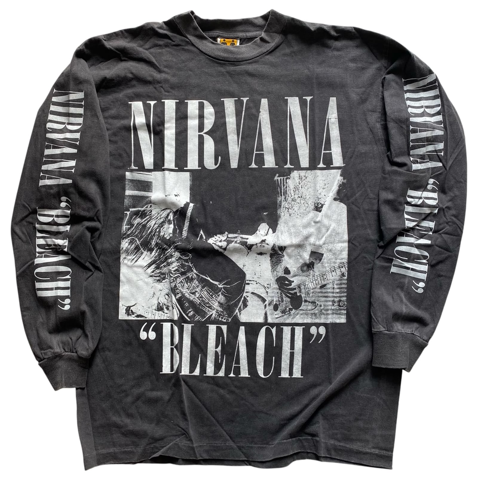 NIRVANA BLEACH FADED BLACK LONGSLEEVE BY STUTTER LEGACY